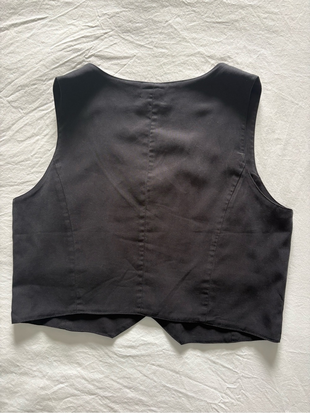 Tribal Structured Black Button Up Vest - 100% Lyocell - Size M - Picture 6 of 8